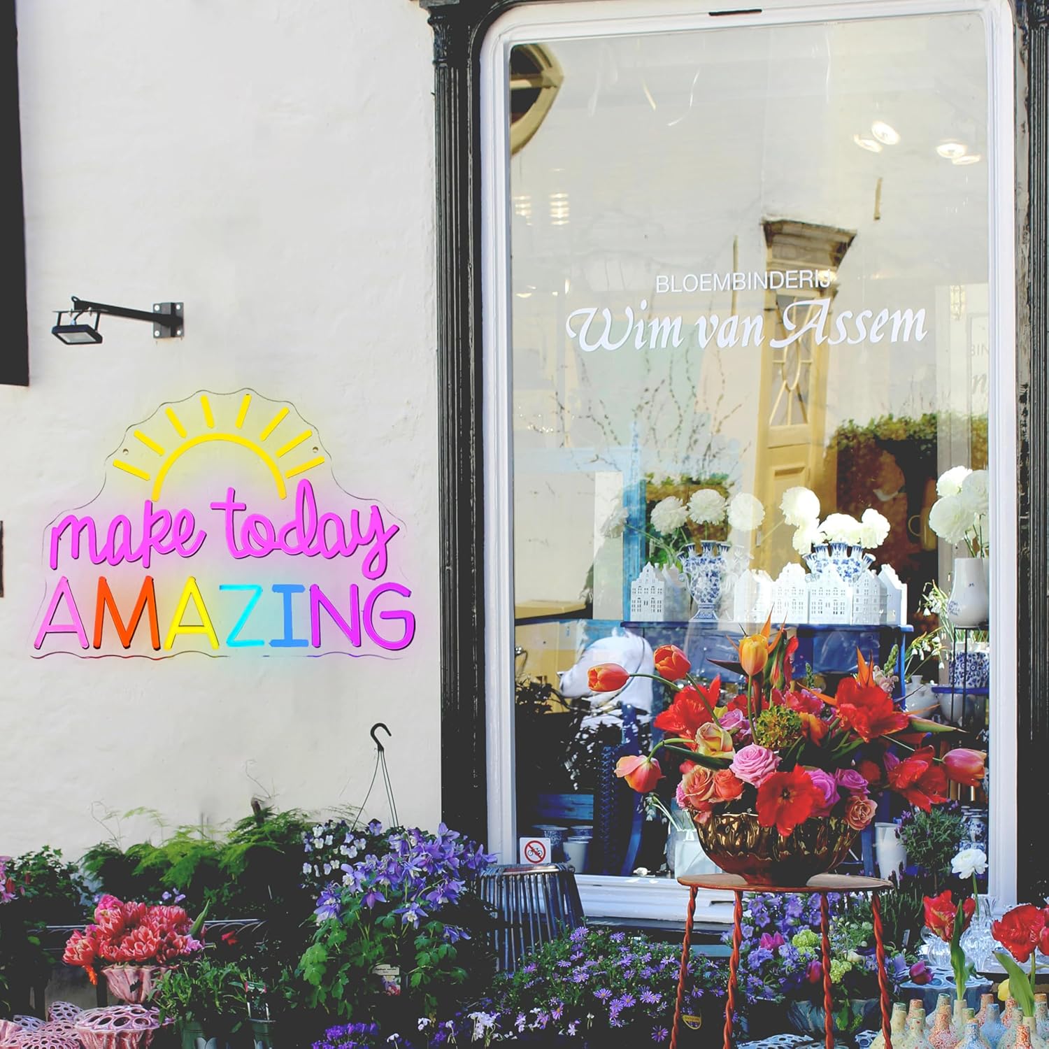 Make Today Amazing Neon Sign Yellow Sunrise Neon Light Inspirational Letter Neon Light Up Sign Boho Wall Art LED Light Sign for Party Birthday Cafe Wedding Gym - Image 6