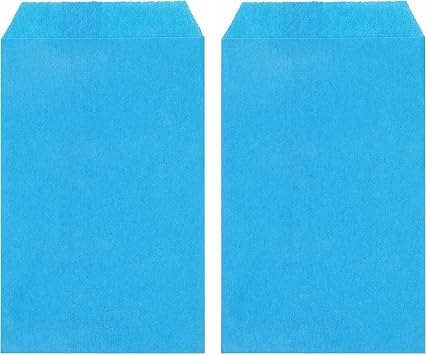 100pcs Sky Blue Oil-Resistant Paper Bags Mini Size for Wedding and Party Use Small Item Packaging and Gift Hand-Carry Bags Quotidian 2.75"x4.5" 7x11.5cm
