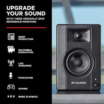 Recording Studio Package - Akai Professional MPK Mini MK3 USB MIDI Keyboard Controller and M-Audio BX3 3.5 120W Speakers, with Production Software