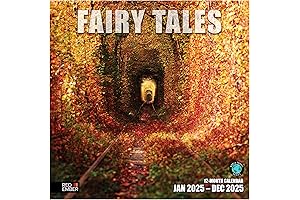 RED EMBER Fairy Tales 2025 Hangable Monthly Wall Calendar