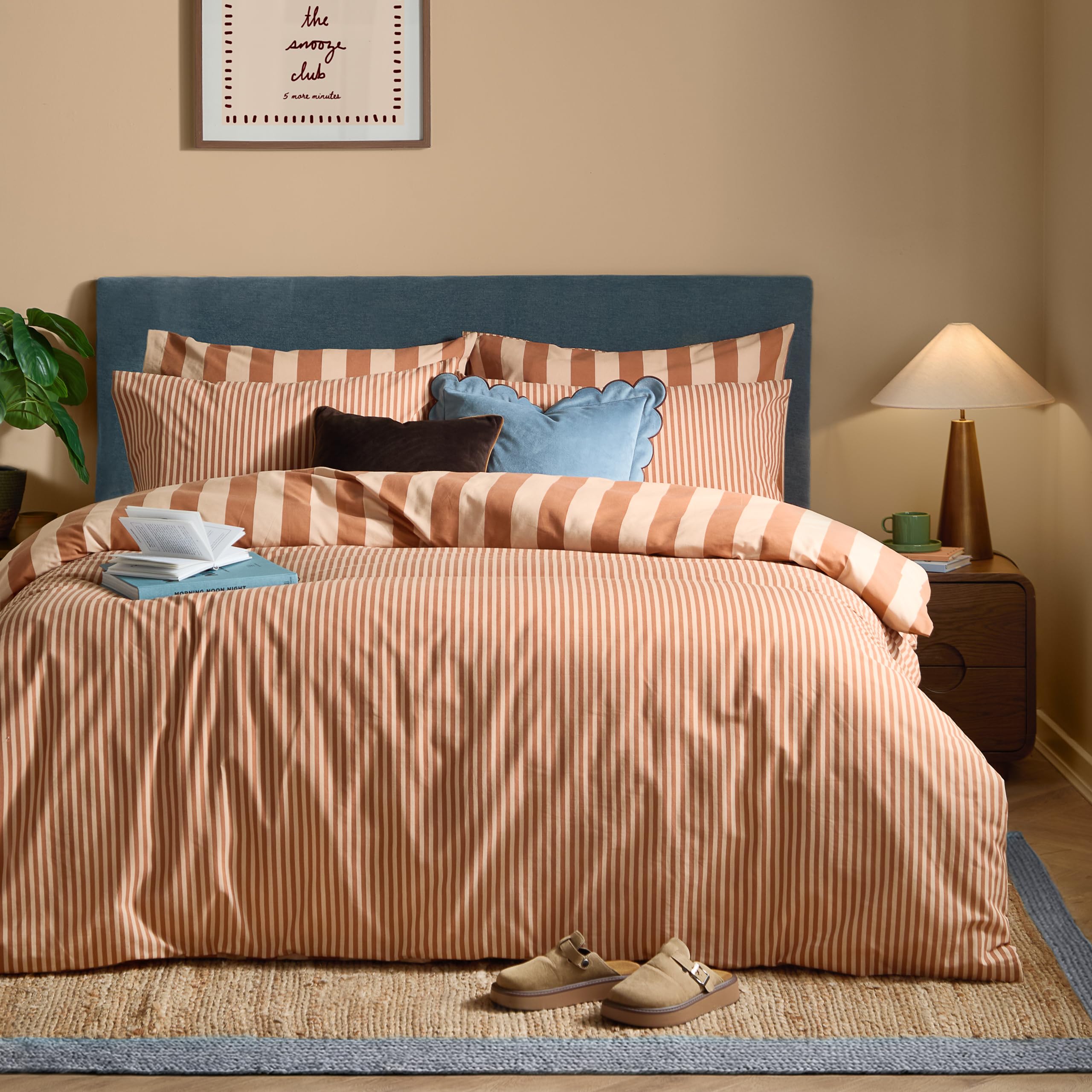 furn. The Ultimate Stripe Duvet Cover Set (Pumpkin Spice - Super King) โ image 1