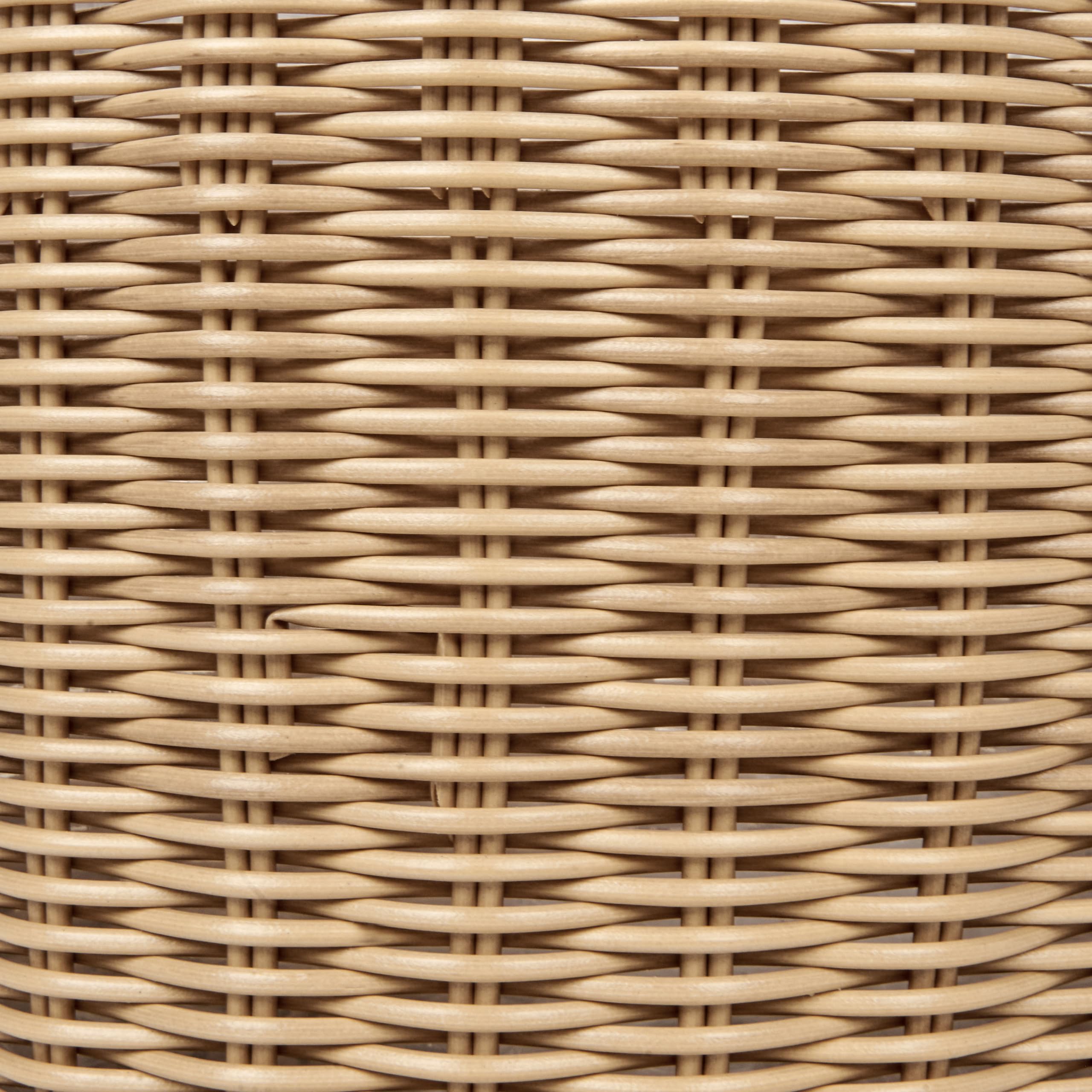 Blumenkorb Rattan natürlich 3er Set rund geflochten mit Folie Griffen Pendula