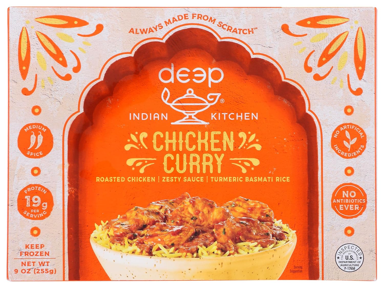Deep Indian Kitchen Chicken Curry Classic With Basmati Rice, 9 Ounce