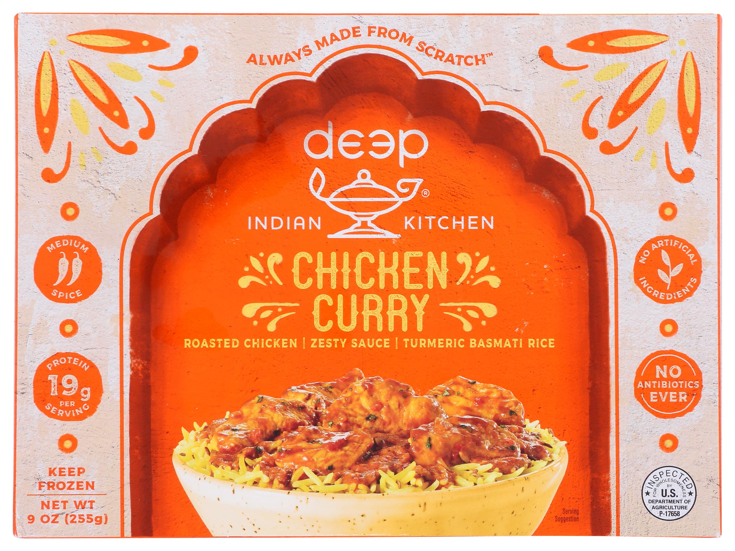 Deep Indian Kitchen, Chicken Curry Classic With Basmati Rice, 9 Ounce