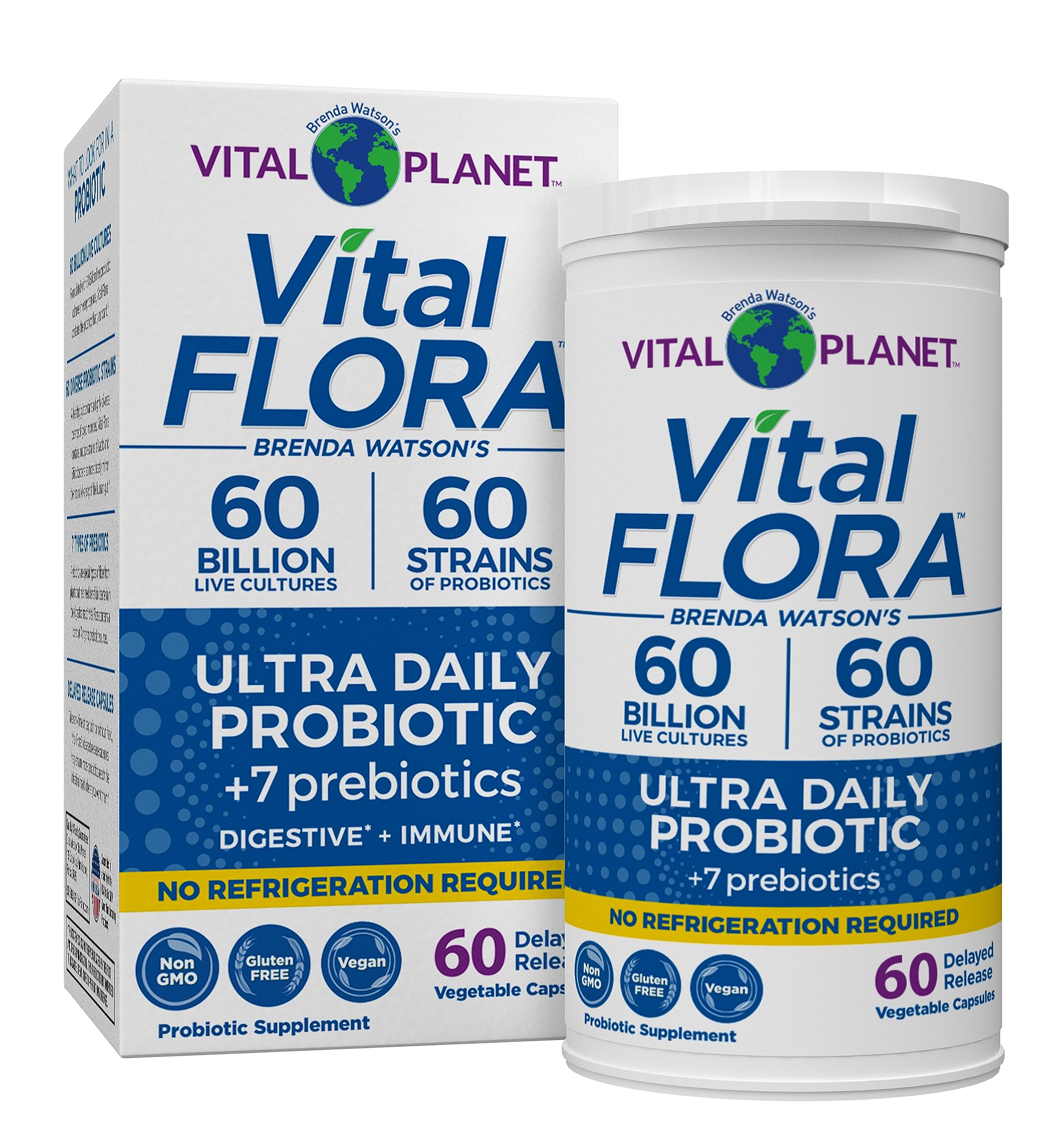 Vital PlanetVital Flora 60/60 Shelf Stable Ultra Daily Probiotic 60 Capsules