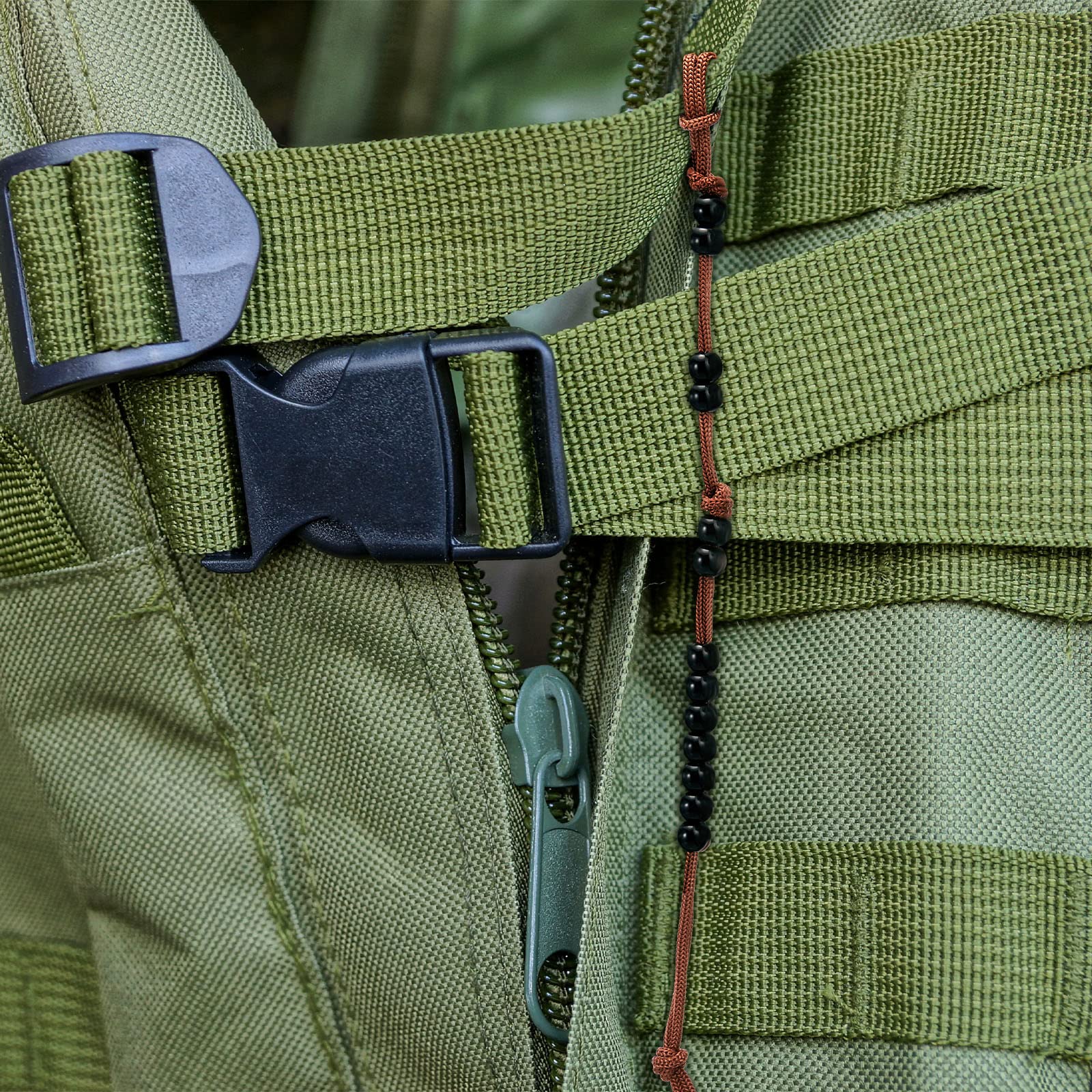 Pace Counter Beads 3 Stück Cord Ranger Perlen Wandern Ranger Pacecounter für Camping Wandern Outdoor Zubehör, 3 Farben, 22,9 cm lang
