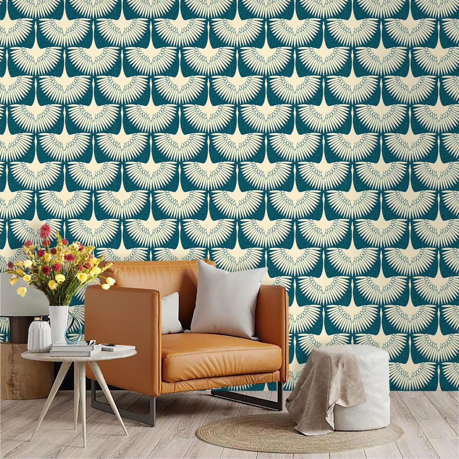 Zahhyg White Wallpaper Abstraction Peel And Stick Self Adhesive Wallpaper For Living Room Waterproof Vinyl, Art Deco Thicken Sticky Back Plastic Removable
