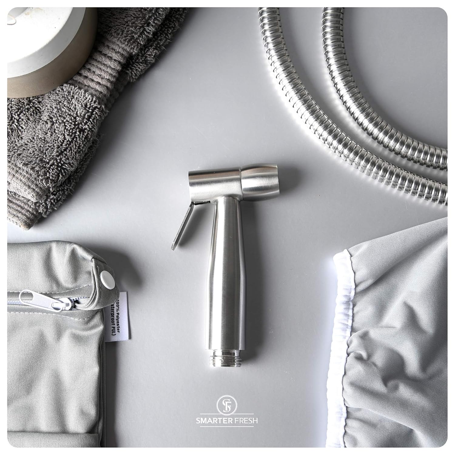 Easy-Install Cloth Diaper Sprayer for Toilets – Luxury Handheld Bidet Attachment – Multi-Use Toilet Faucet with Simple Pressure Control (Curved Sprayhead) : Baby