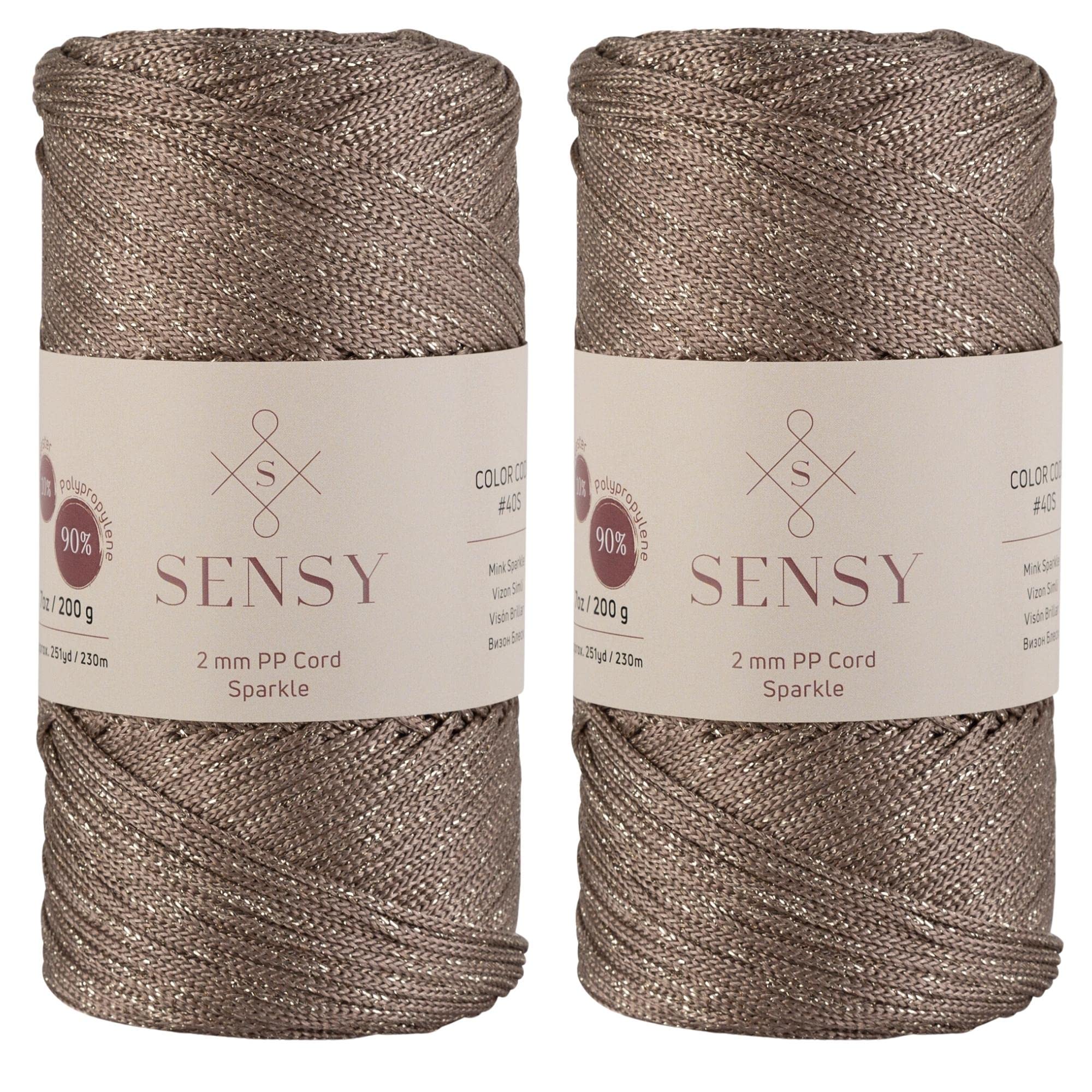 Amazon.com: 2 Pack of Sensy Premium 2mm 251 Yards Sparkle Polyester ...