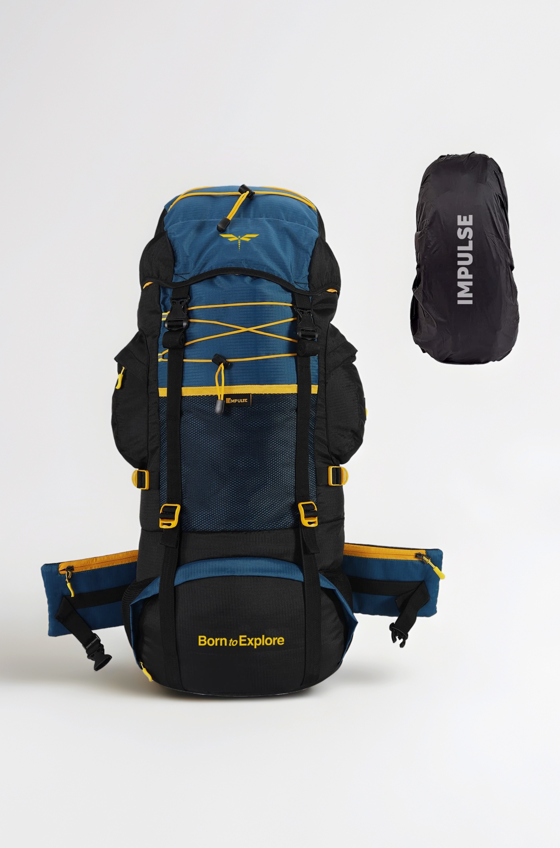 rucksack bags 75 litres travel bag for men tourist bag for travel backpack for hiking trekking Bag for men camping thames blue bag with 1 Year Warranty