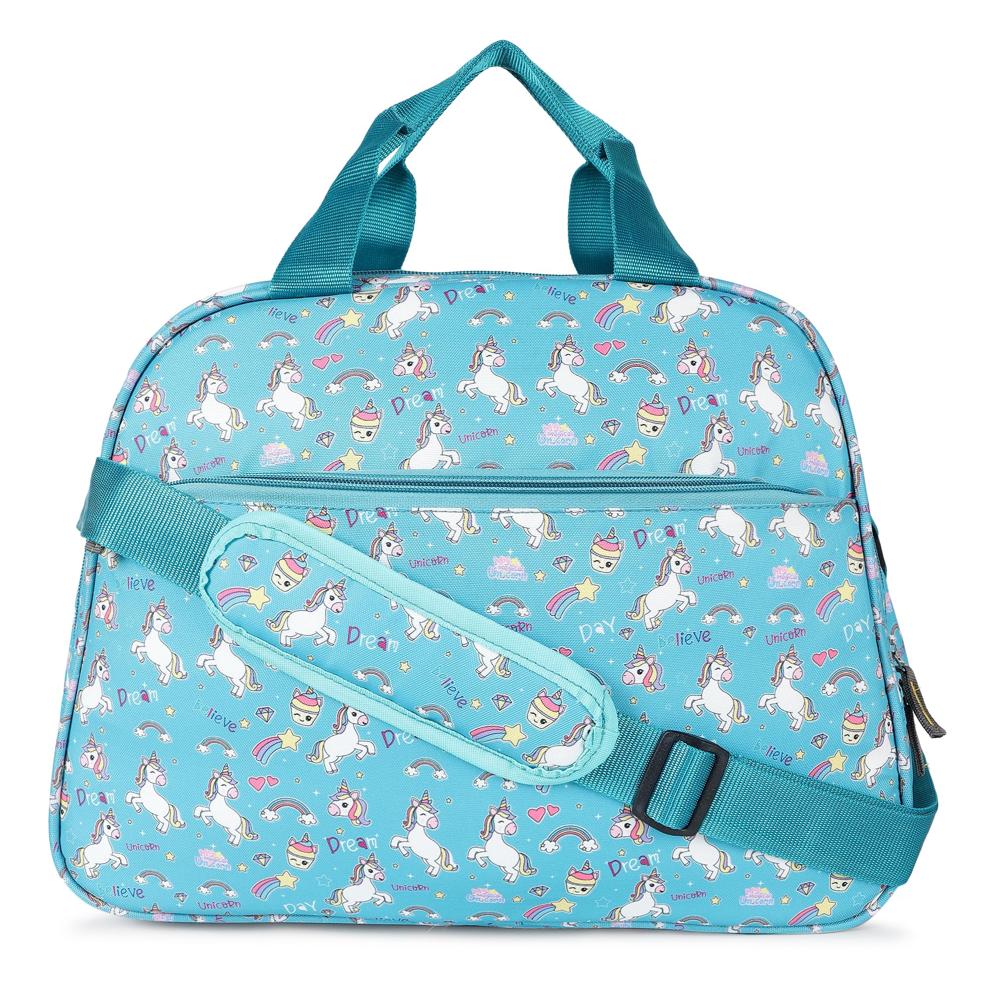 NOVEX Cartoon Printed Newborn Baby Bag | Multipurpose Polyester Diaper/Nappy Backpack for Baby Care with Adjustable Straps | Mother Handbag with Multi Compartments | Baby Mama's Bag - Pink & Turqoise-image-23