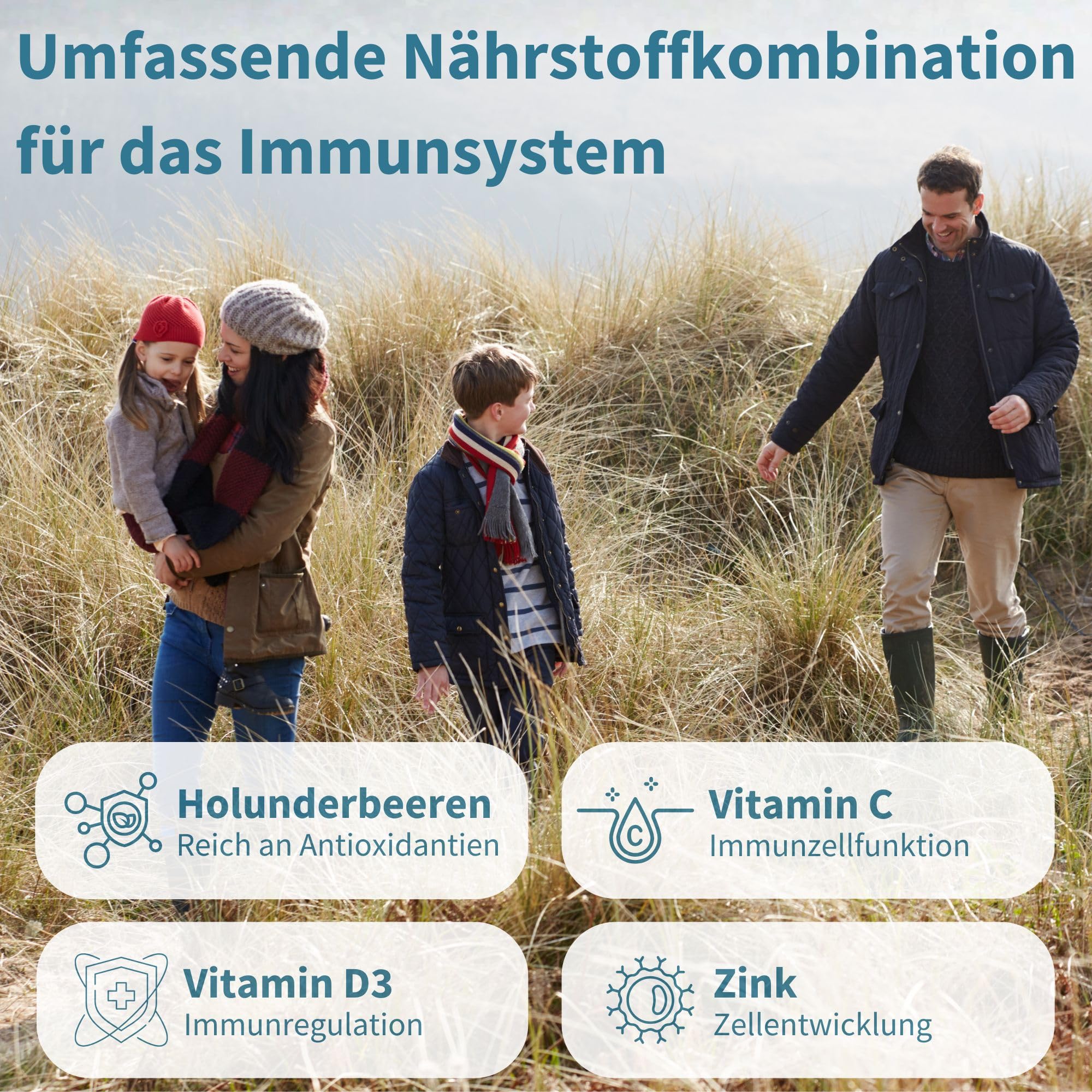 Igennus Holunderbeeren Gummies für das Immunsystem, 4-in-1 Komplex mit Vitamin C, D3 & Zink, 75:1 Extrakt, Vegane Nahrungsergänzung für Kinder ab 4 Jahren & Erwachsene, Beerengeschmack, 90 Gummis