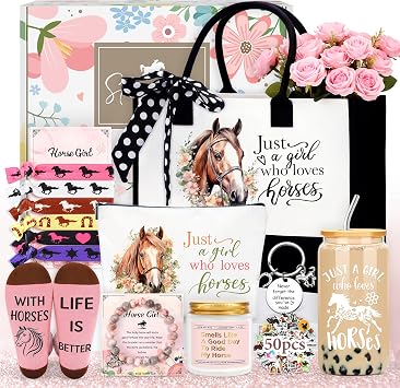 Horse Gifts for Girls Women Hobby Horse Stuff for Girl Horses Lover Gift for Women Horses Themed Accessories for Equestrian Cowgirl Stuff Decoration Things for Birthday Girls Who Love Equestrian