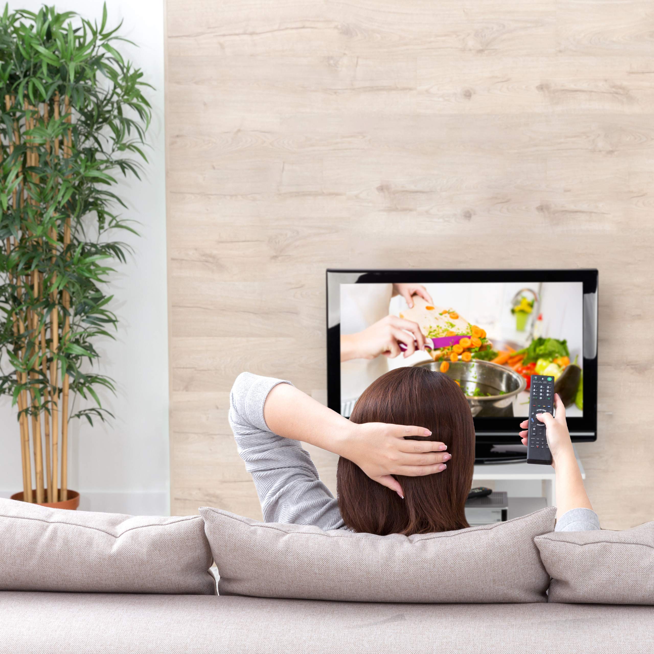 Relaxdays Mobiletto per la Televisione con Ruote, 2 Ripiani Decoder Console Porta TV Mobile HLP 45x80x40 cm, Bianco