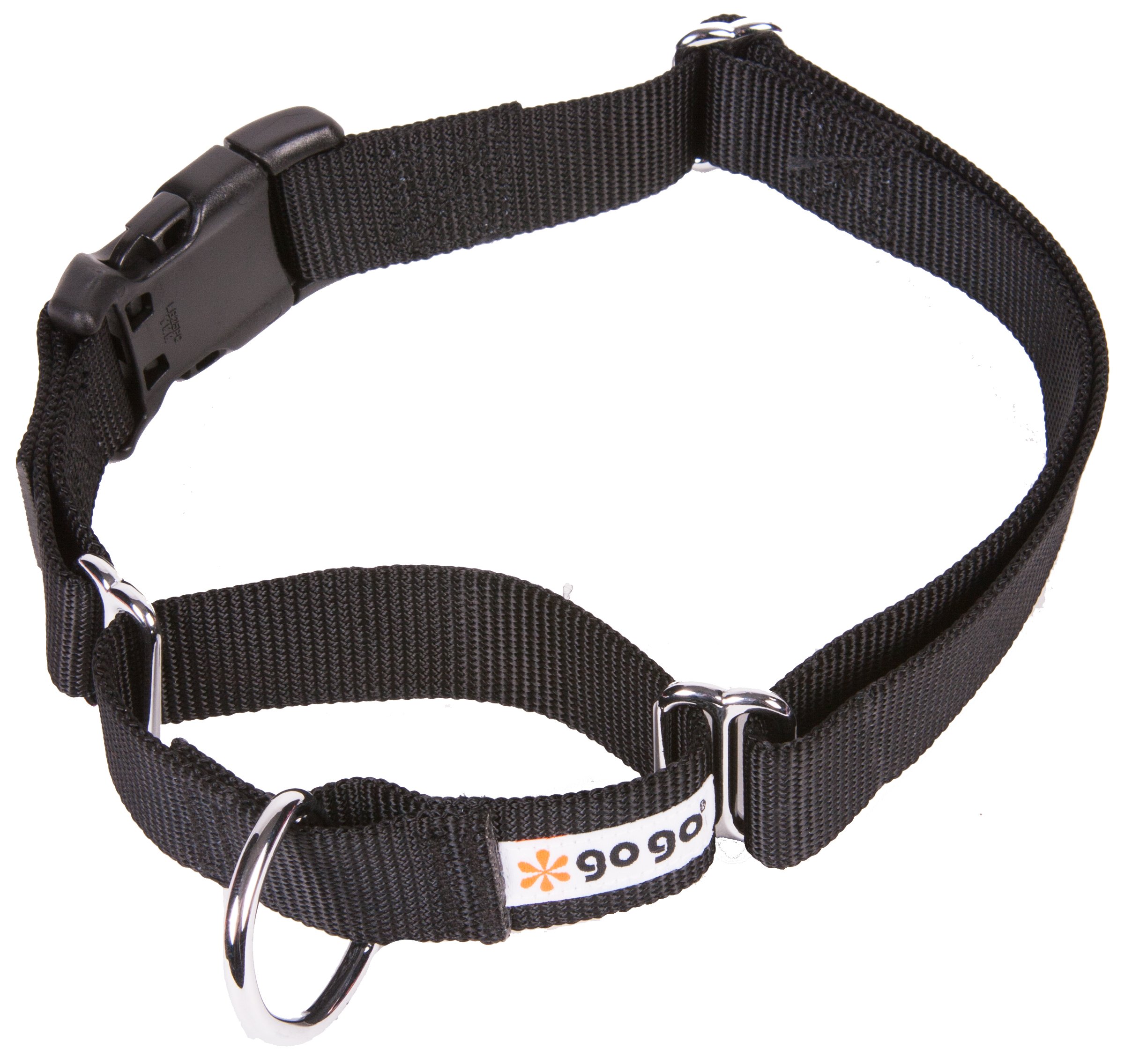 GOGO Pet Products 1-Inch Martingale Dog Collar, Large, Black