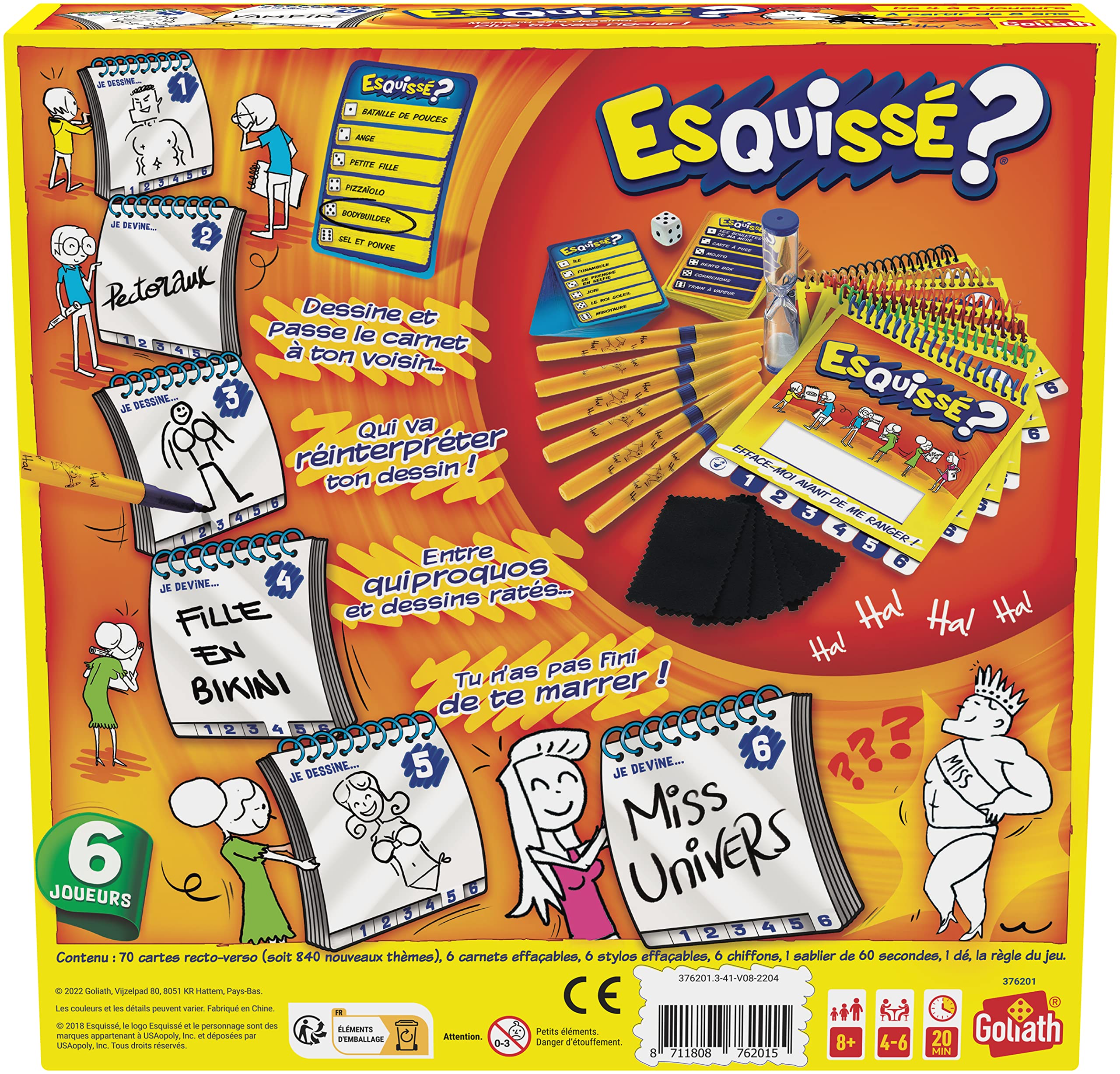 Goliath. Pack Jeux de Société 6 Joueurs. Esquissé et Triominos 6 Joueurs. Jeux de Société. 2 à 6 Joueurs. A Partir de 6 Ans.