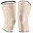 CAMBIVO 2 Pack Knee Brace, Knee Compression Sleeve for Men and Women, Knee Support for Running, Workout, Gym, Hiking, Sports (Beige,X-Large)