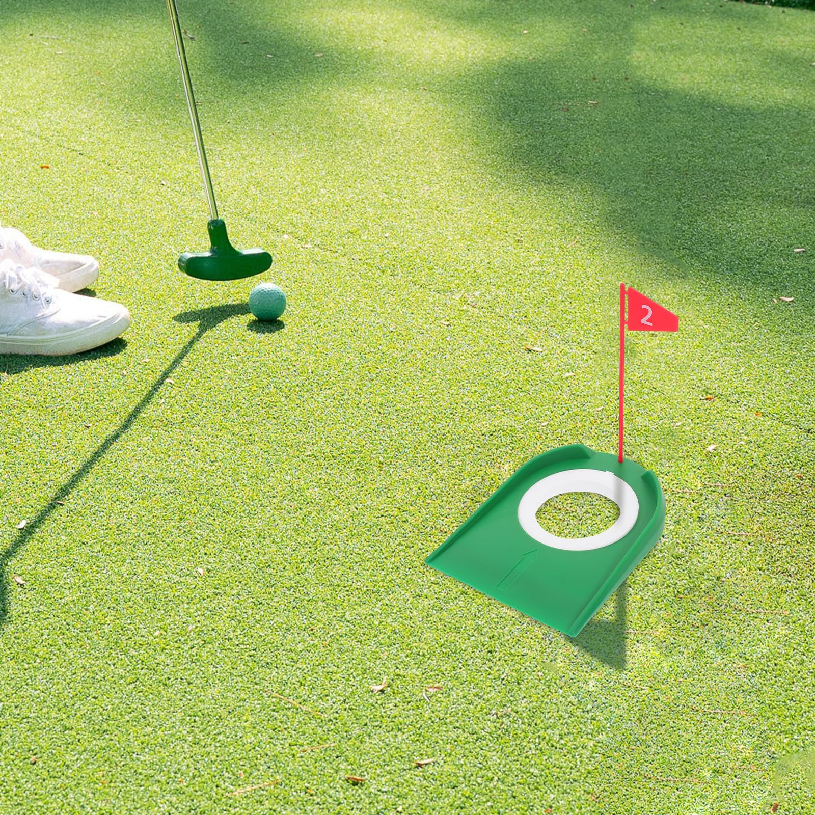9 Piezas Golf para Práctica de Putting con Bandera Desmontable Cup para Entrenamiento Interior y Exterior Precisión Pequeños