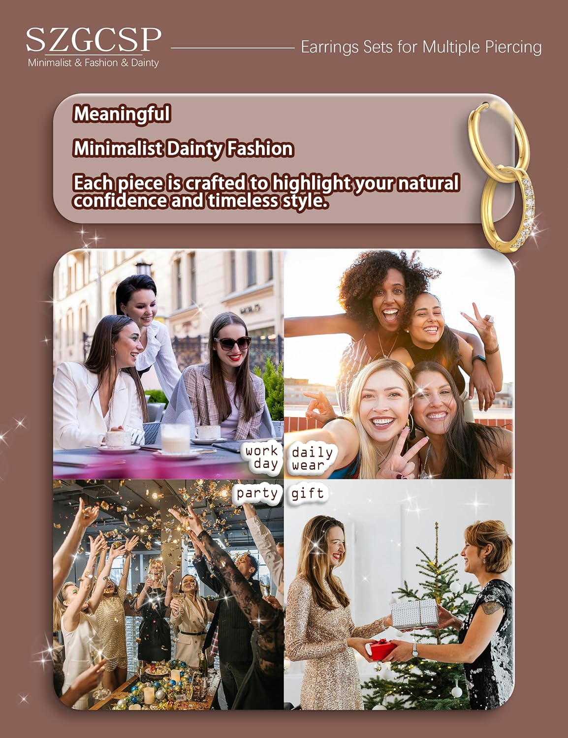 Flat Back Stud Earrings for Women Men, Surgical Steel Earrings for Sensitive Ears, Small CZ Stud Huggie Hoop Earring Set, Cartilage Earring Stacks for Multiple Piercing Dainty Trendy Jewelry - Image 7