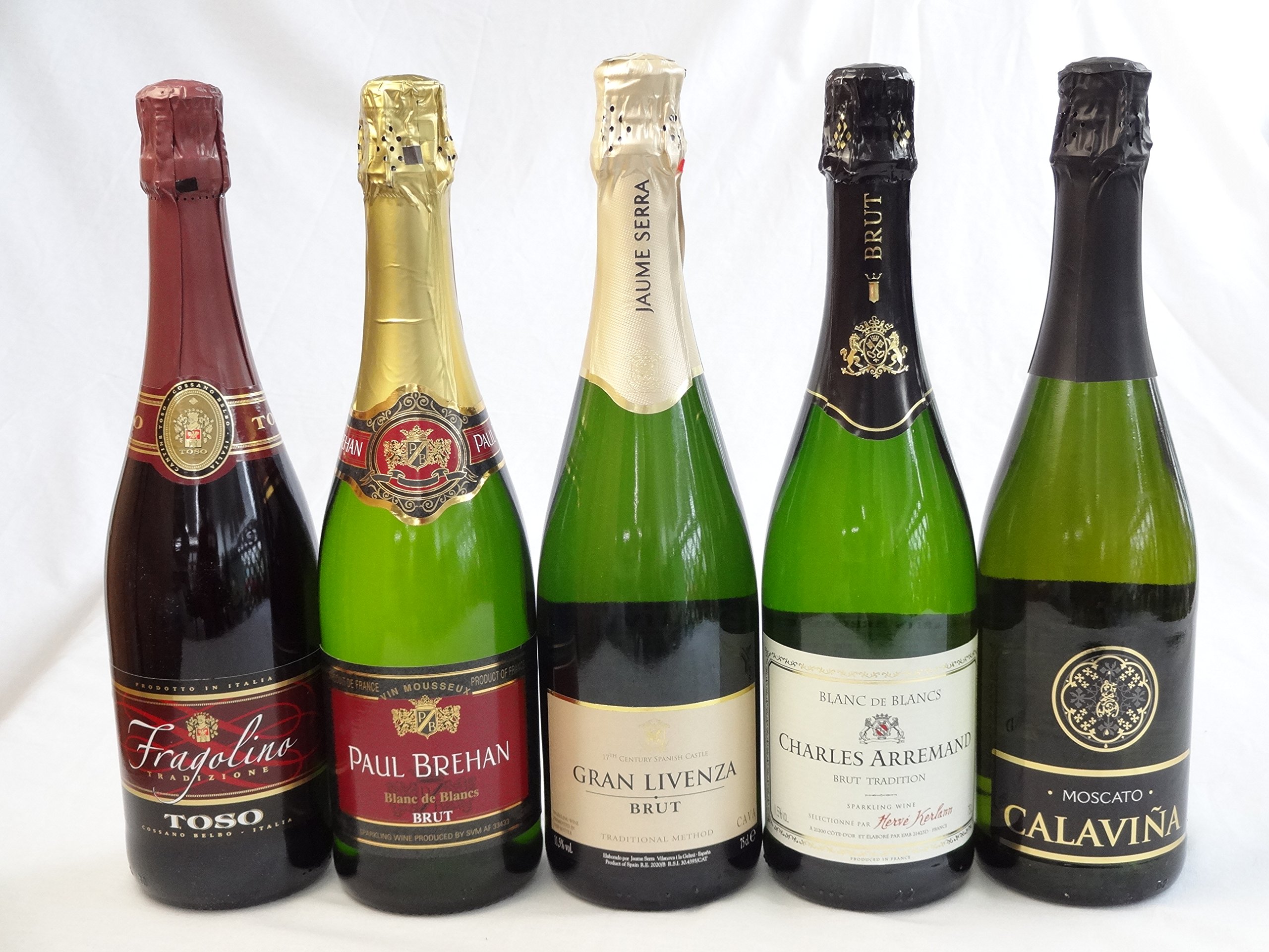 Amazon.co.jp: ワインセット 世界のスパークリングワイン飲み比べ5本