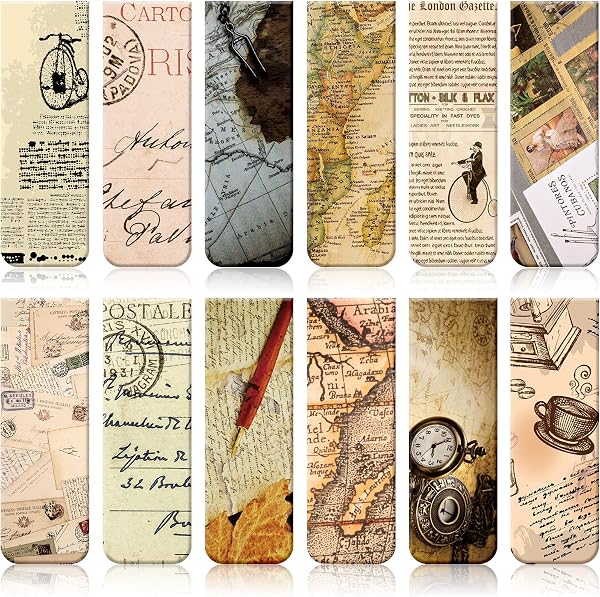 Tenare 12 Pezzi Segnalibri Magnetici Stile Vintage
