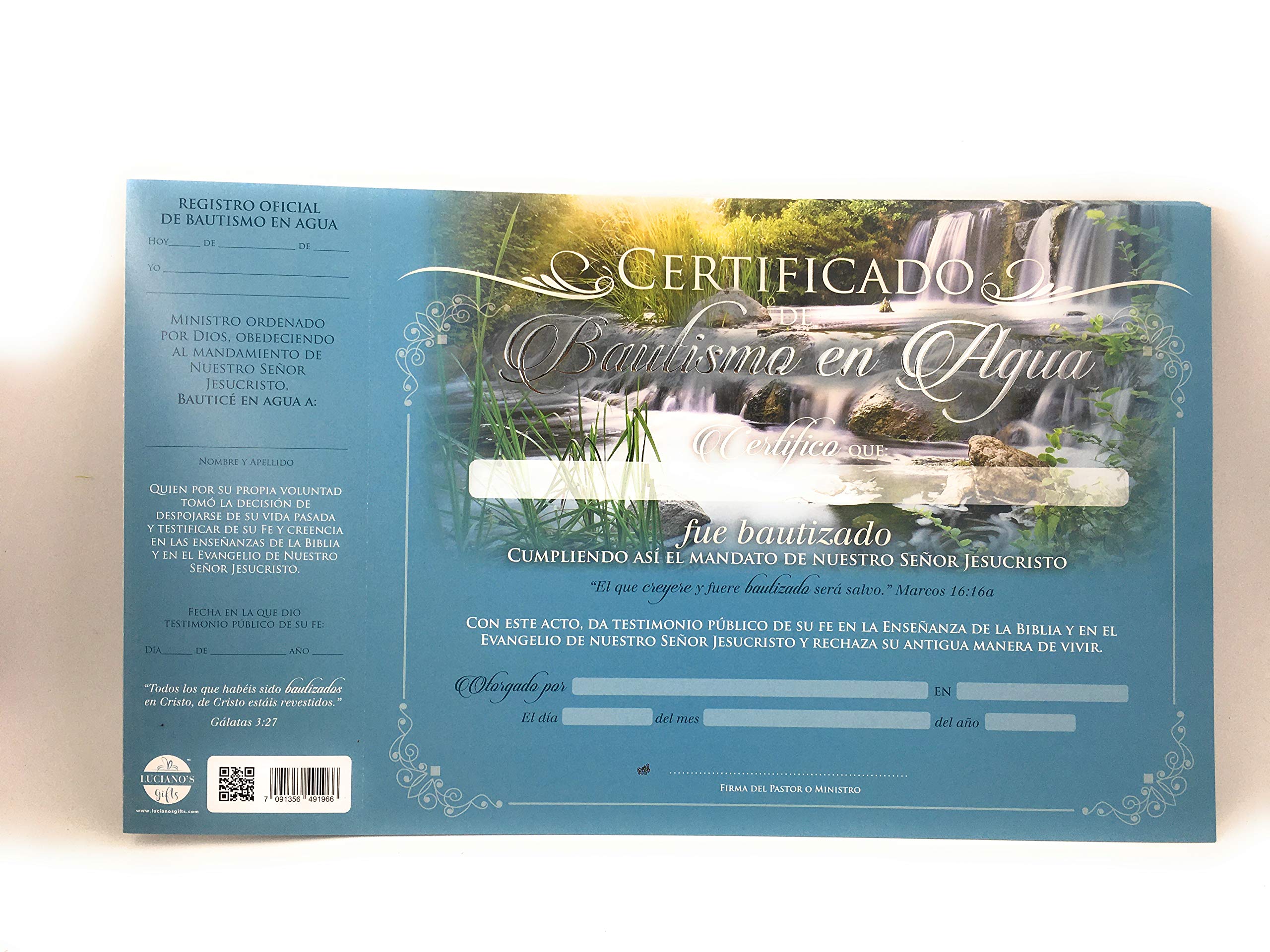 Certificado De Bautismo en AguaQ