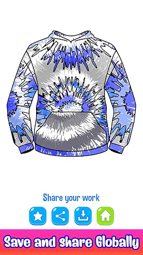 Tie & Dye Shirts by Number: Dresses Coloring Book