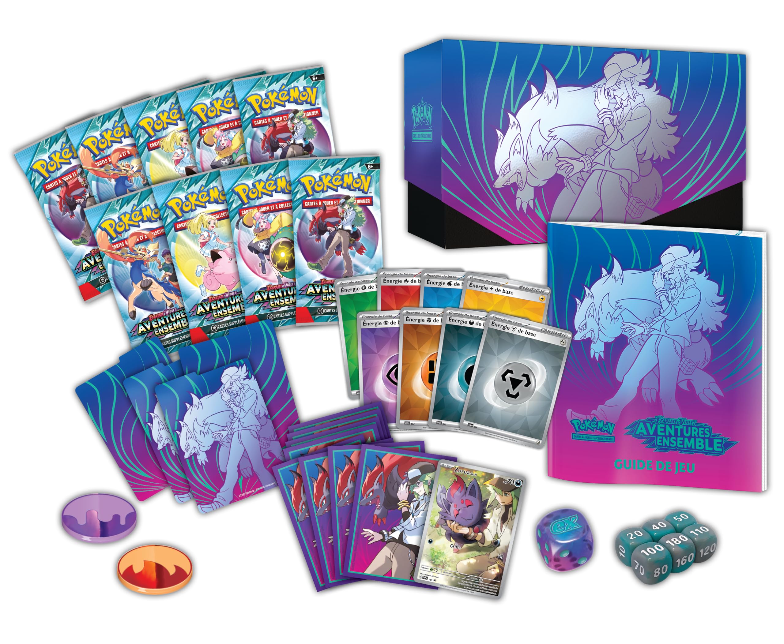 Pokémon Coffret Dresseur D’Élite Écarlate Et Violet Couronne Stellaire - 9 Boosters + Carte Promo Noarfang