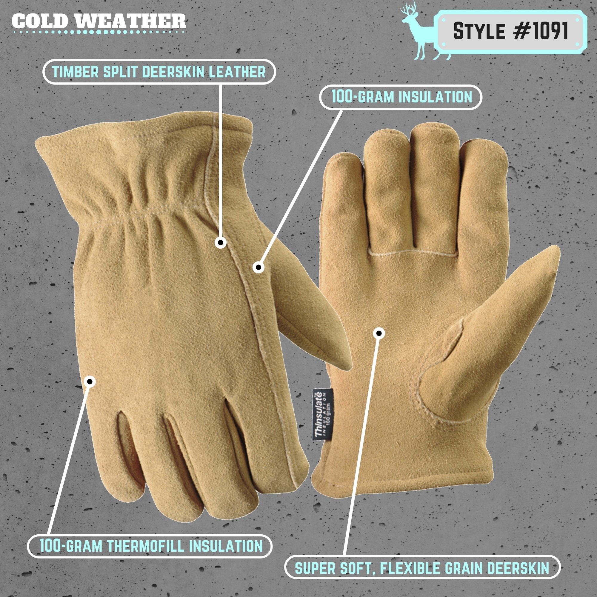 Wells Lamont 1091 guantes de trabajo