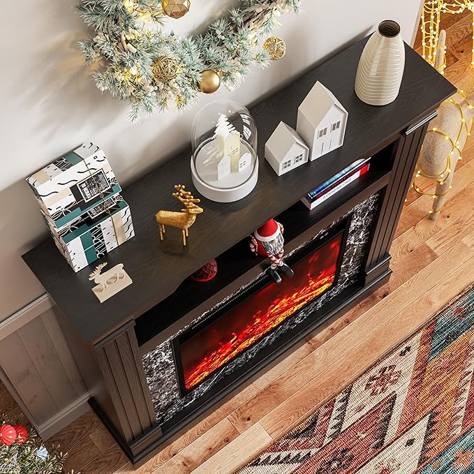 Chimenea Eléctrica 40" TRONLEE BLJ001 4800 BTU 60-99°F Negro miniatura 6