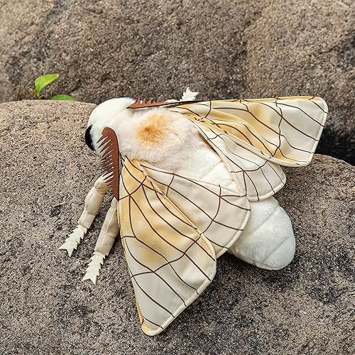 Miniatura 5 de ZHONGXIN MADE Juguete de peluche grande de polilla de seda  Animales de peluche realistas de 16 pulgadas, juguetes de polilla de alas grandes