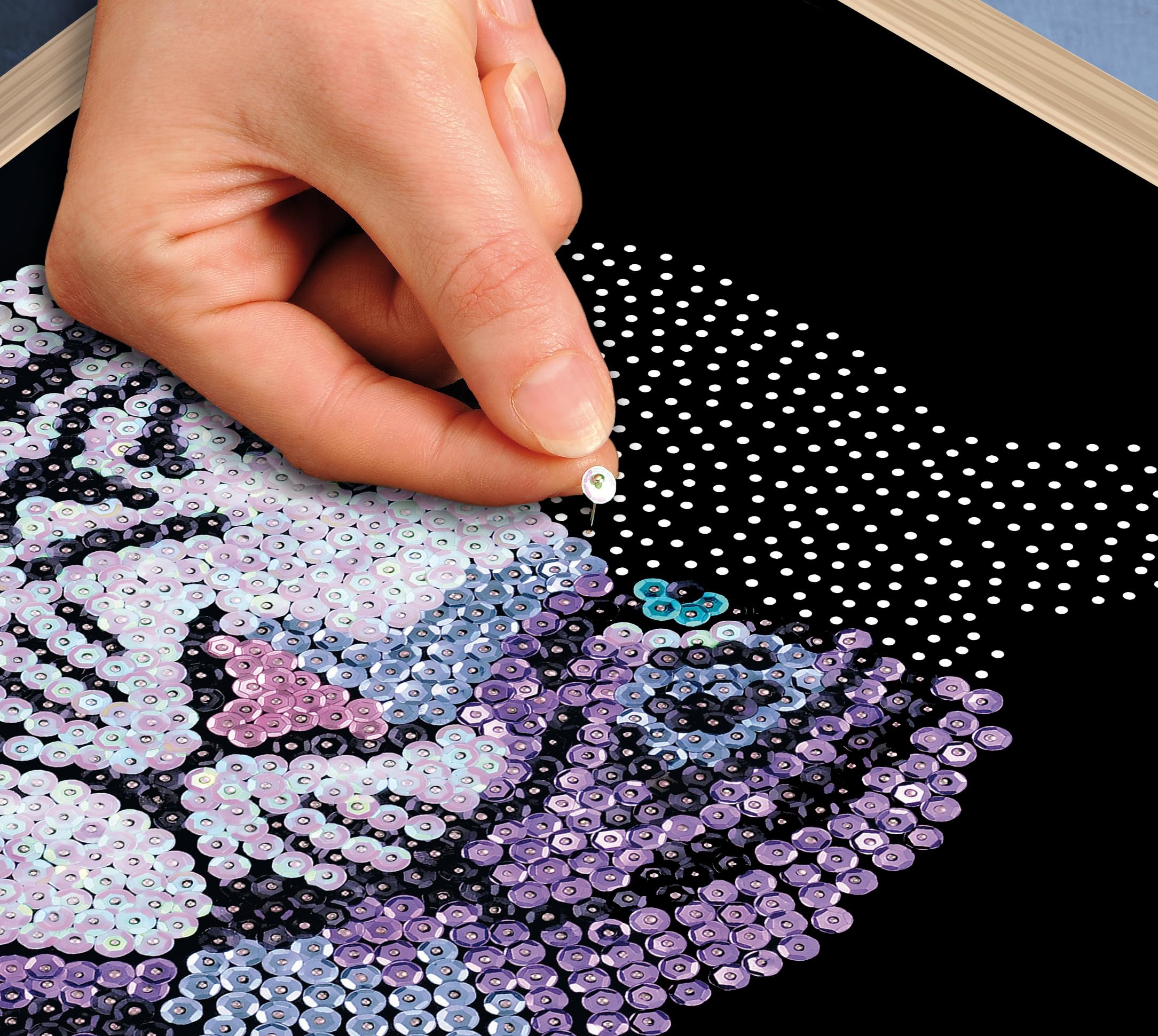 Kit créatif Sequin Art - Lièvre - Paillettes - Noir - Pour enfants de