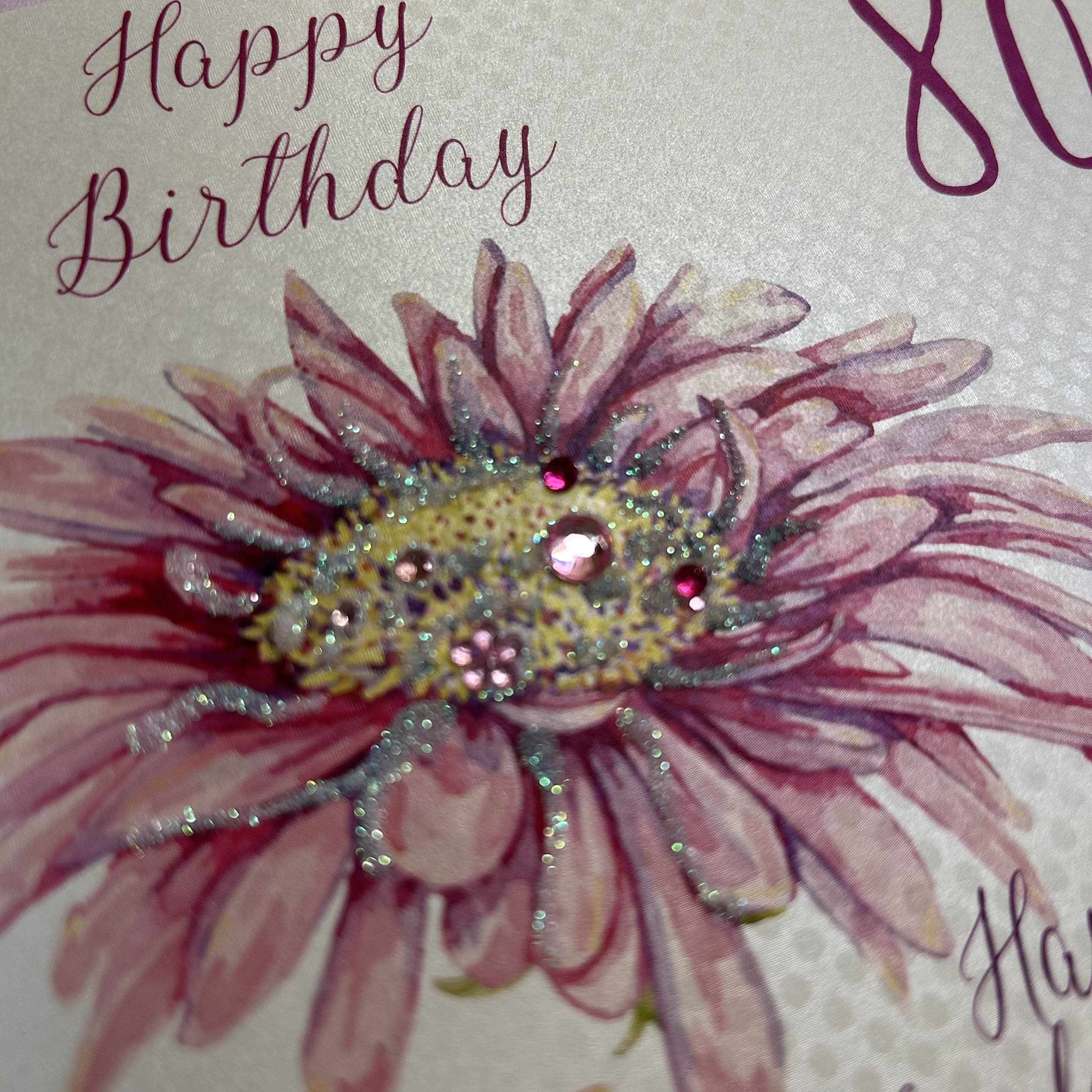 WHITE COTTON CARDS SS42-C80 - Biglietto di auguri per 80° compleanno, motivo: cugino champagne rose rosa