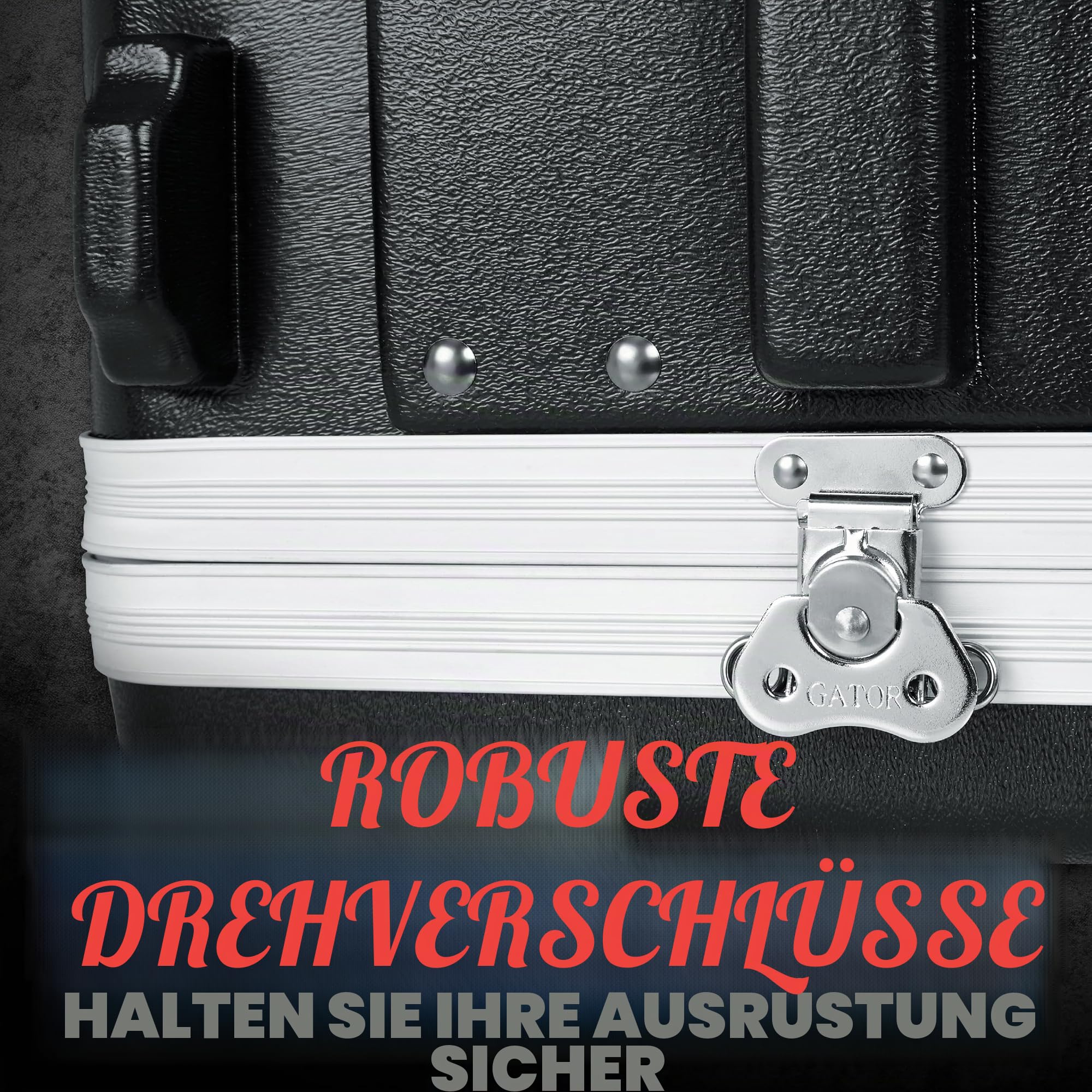 Gator Cases Leichtes, geformtes 6U-Rack-Gehäuse mit hochbelastbaren Verschlüssen; geringe Tiefe von 14,25", 6U (GR-6S)
