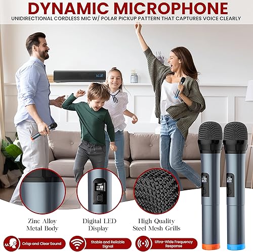Miniatura 2 de Pyle Experimenta un sonido inmersivo con la barra de sonido Bluetooth Pyle  Sistema de audio de 20 W con 2 micrófonos inalámbricos y control remoto