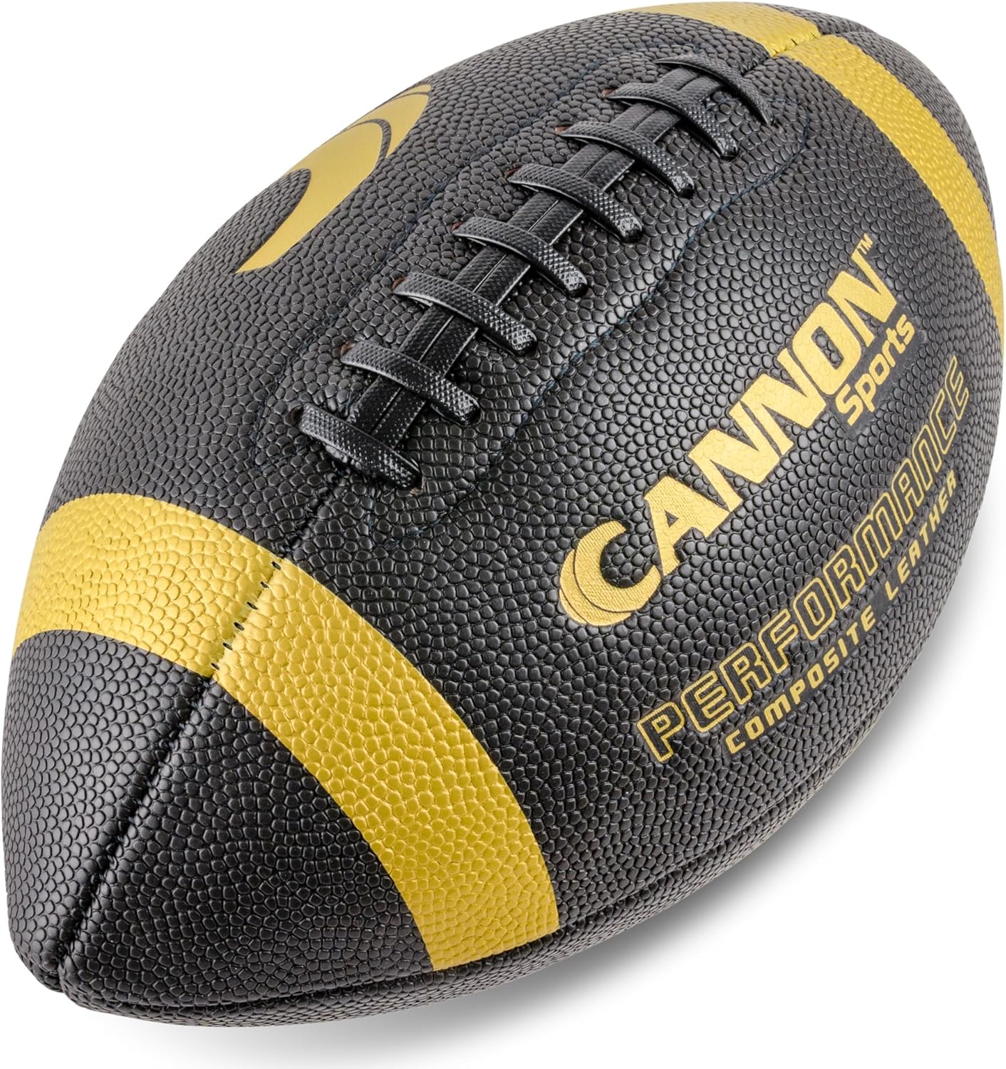 Cannon Sports Official Size Football - Composite Leather Football with Extra Grip & Durable Construction for All-Weather Play – Regulation Size Ball with Pump
