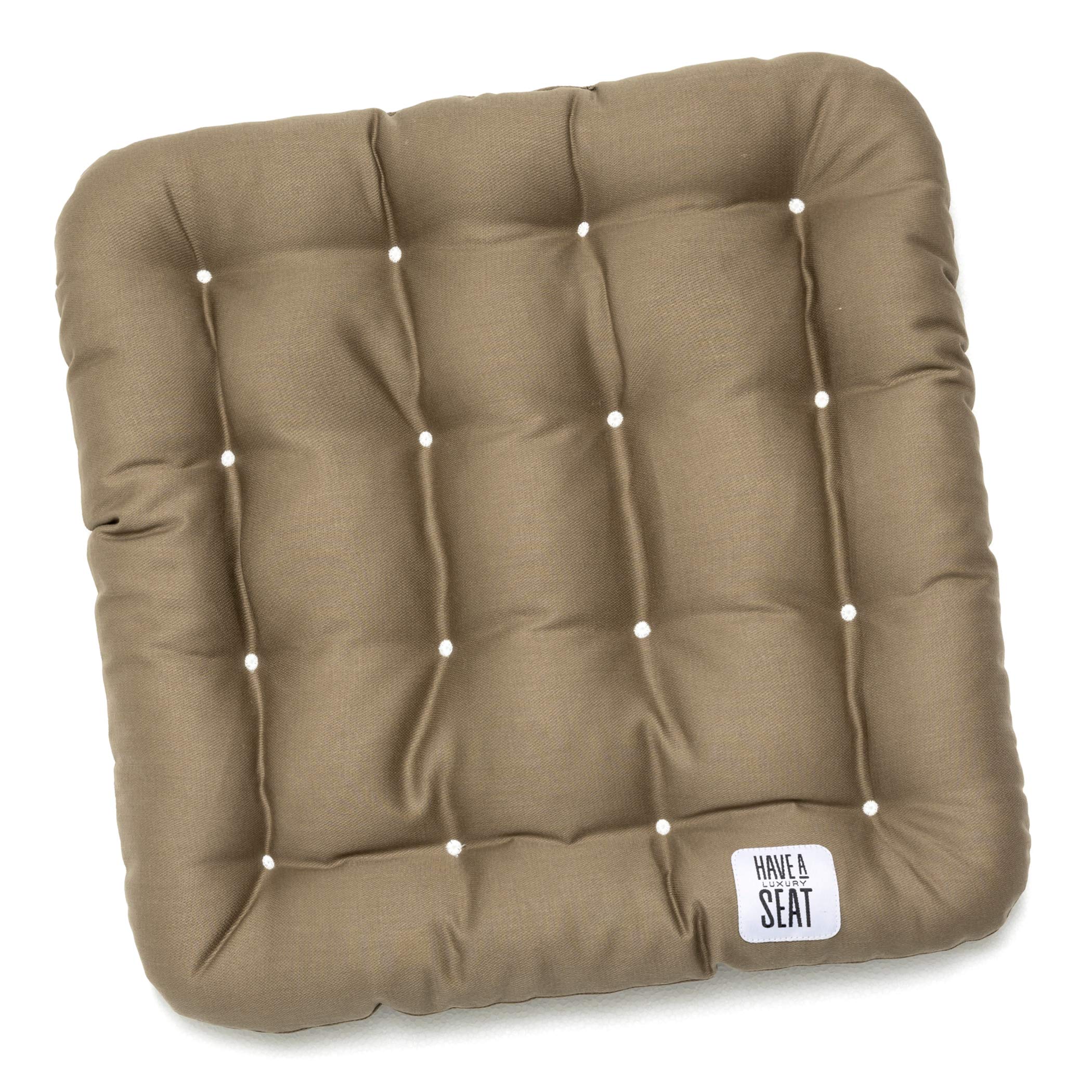 HAVE A SEAT Luxury – poduszka do siedzenia 40 x 40 cm – wygodna poduszka na krzesło, ortopedyczna, nadaje się do prania w temperaturze do 95 °C, nadaje się do suszenia w suszarce, trwałe kolory – Made in Germany – (zestaw 2