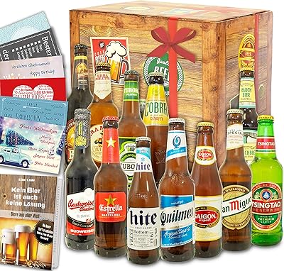 Biere der Welt – 12 Flaschen internationales Bier-Geschenkset