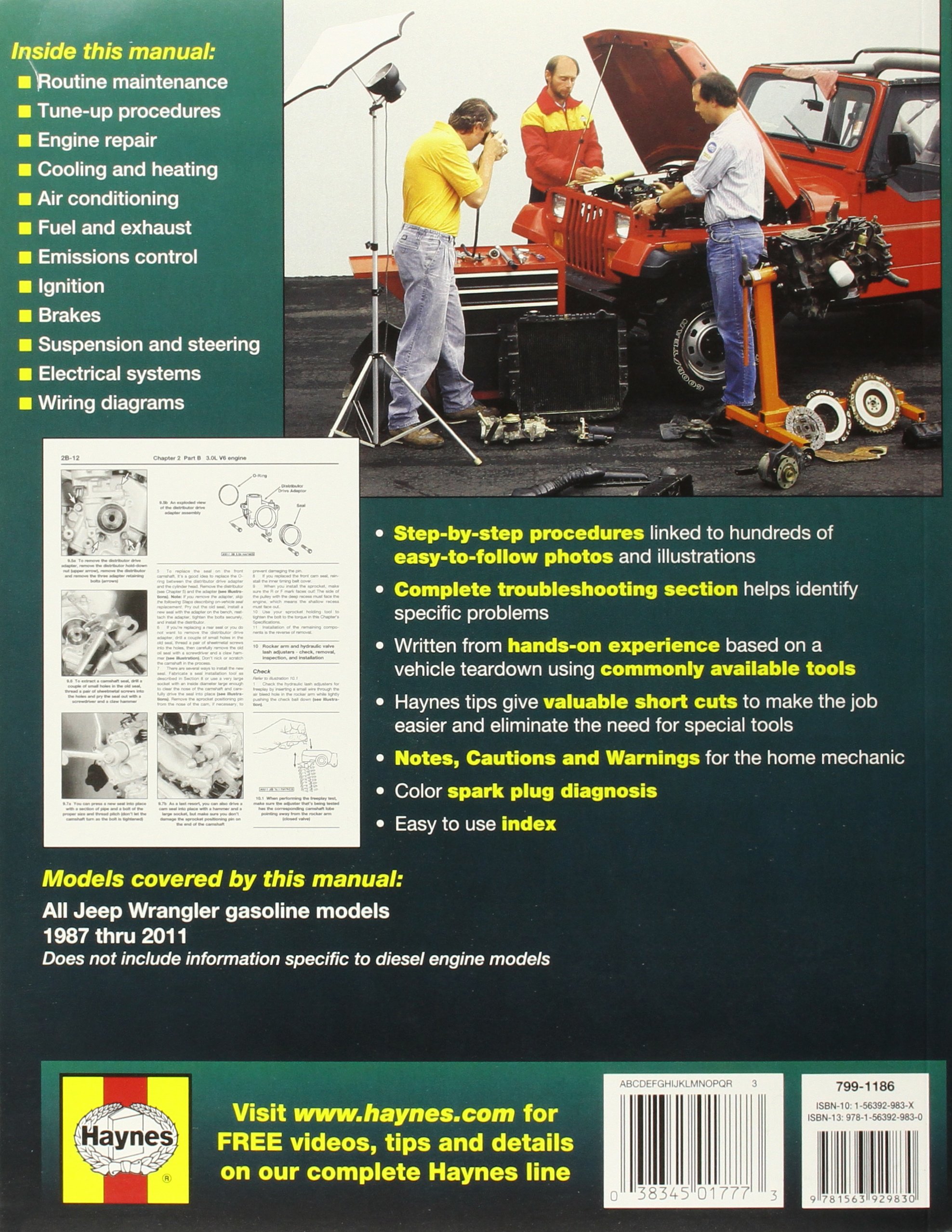Jeep Wrangler: 1987 thru 2011 - All gasoline models (Haynes Manuals)