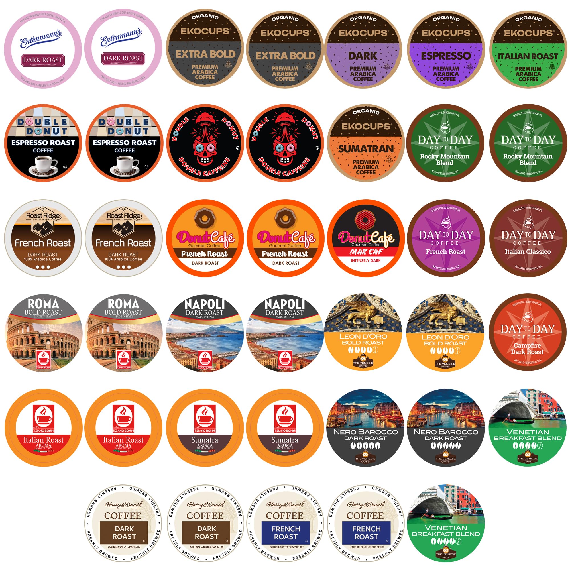 40-count BOLD & DARK ROAST COFFEE Single Serve Cups For Keurig K Cup Brewers Variety Pack Sampler