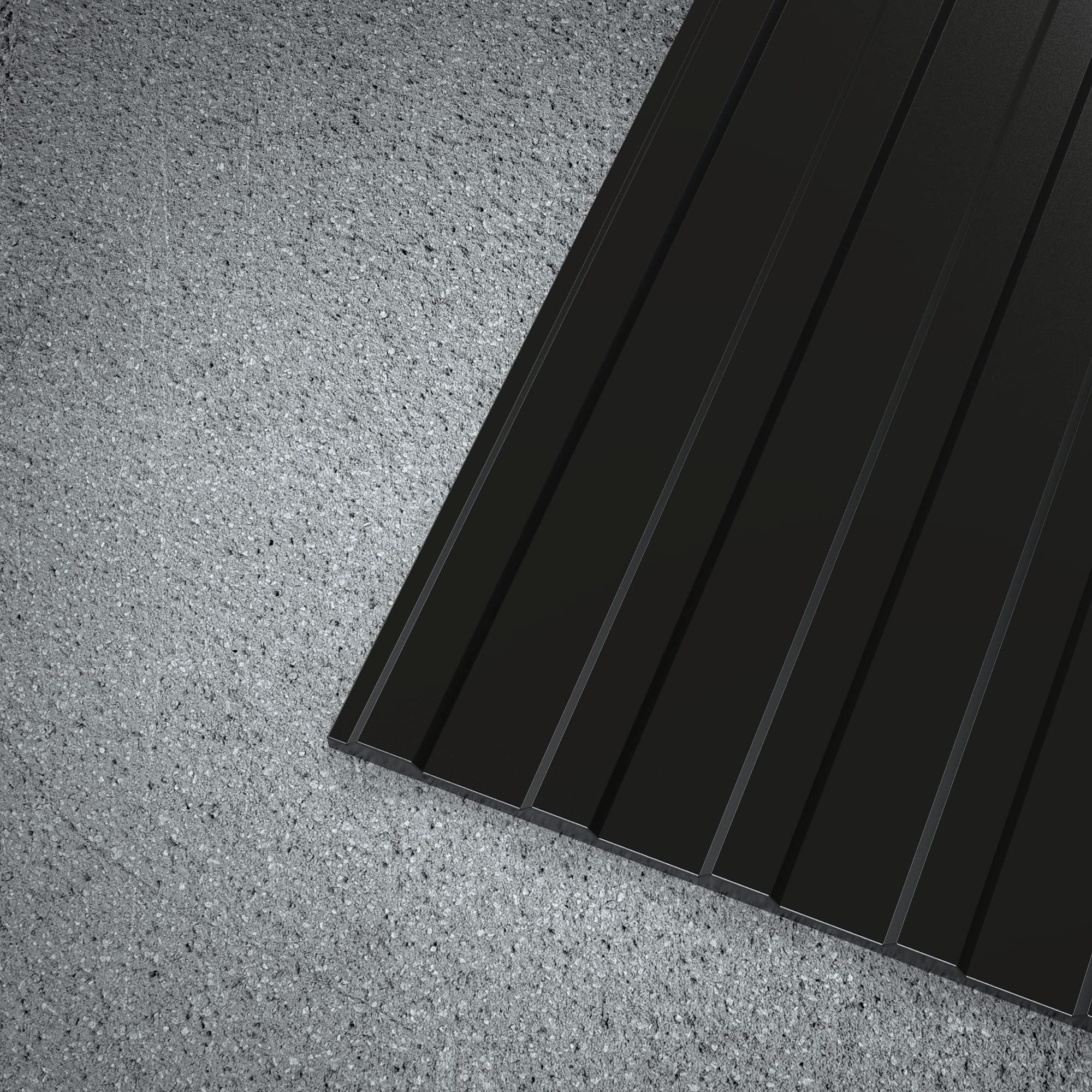 WorkForceVinyl Flat Ribbed Commercial Grade Runner Matting Roll, 1/8" x 3' x 15', Black