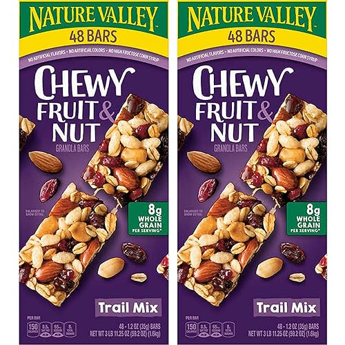 Nature Valley Barras de granola masticables, frutos secos y frutos secos, 48 CT (2 unidades) con embalaje para la salud y al aire libre (96 barras