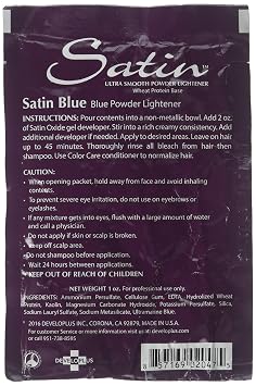 SATIN Satin Blue/bleach Powder Lightener 1 Oz Individual Pack