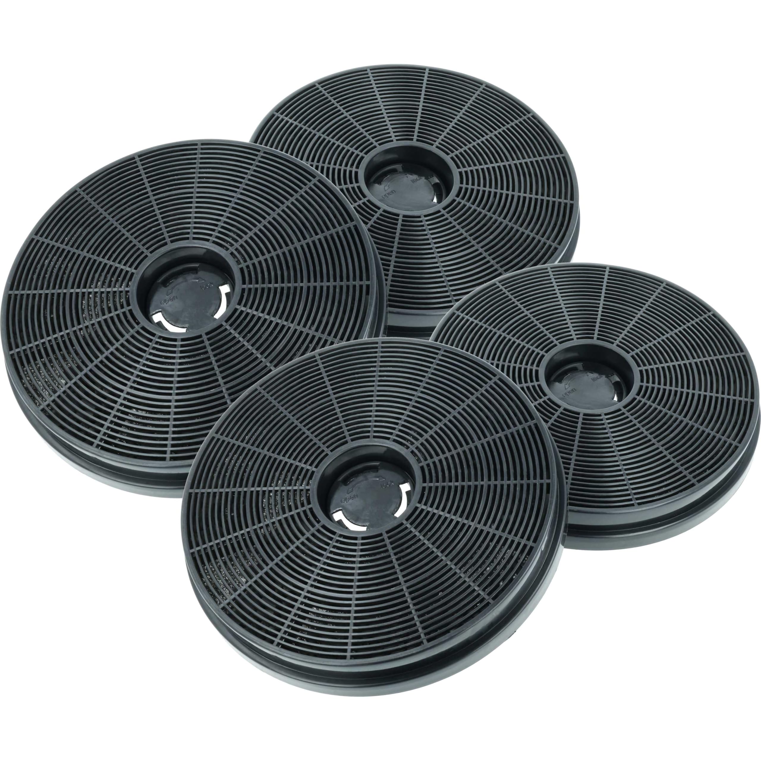 vhbw 4 x Activated Carbon Filters Compatible with Klarstein Victoria, Delorean Cooker Hood - 17.5 cm