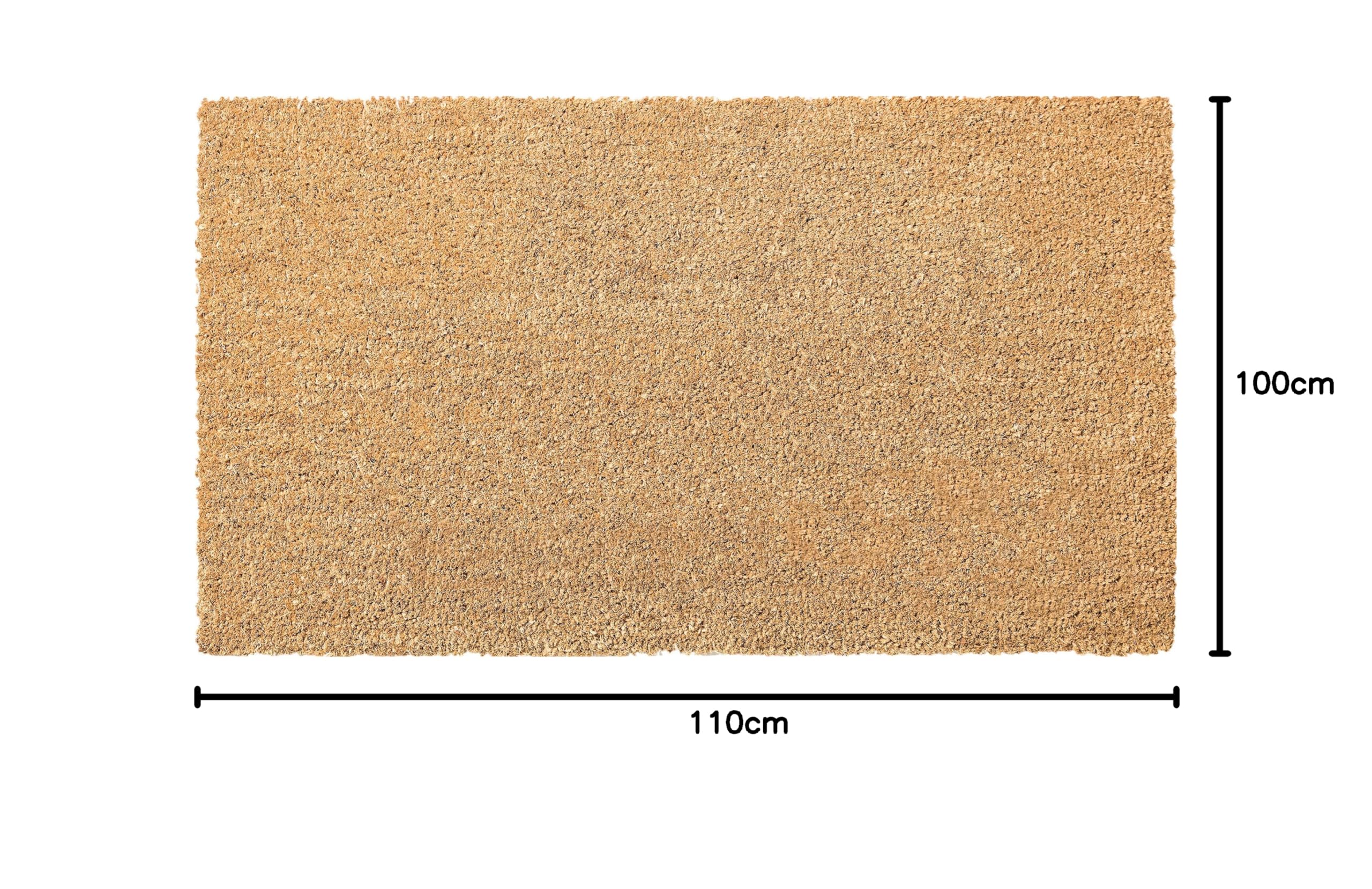 ANRO Paillasson/tapis en fibre de coco, gratte-pieds, plusieurs tailles et hauteurs, produit naturel, épaisseur : 26 mm, dimensions : 110 x 100 cm