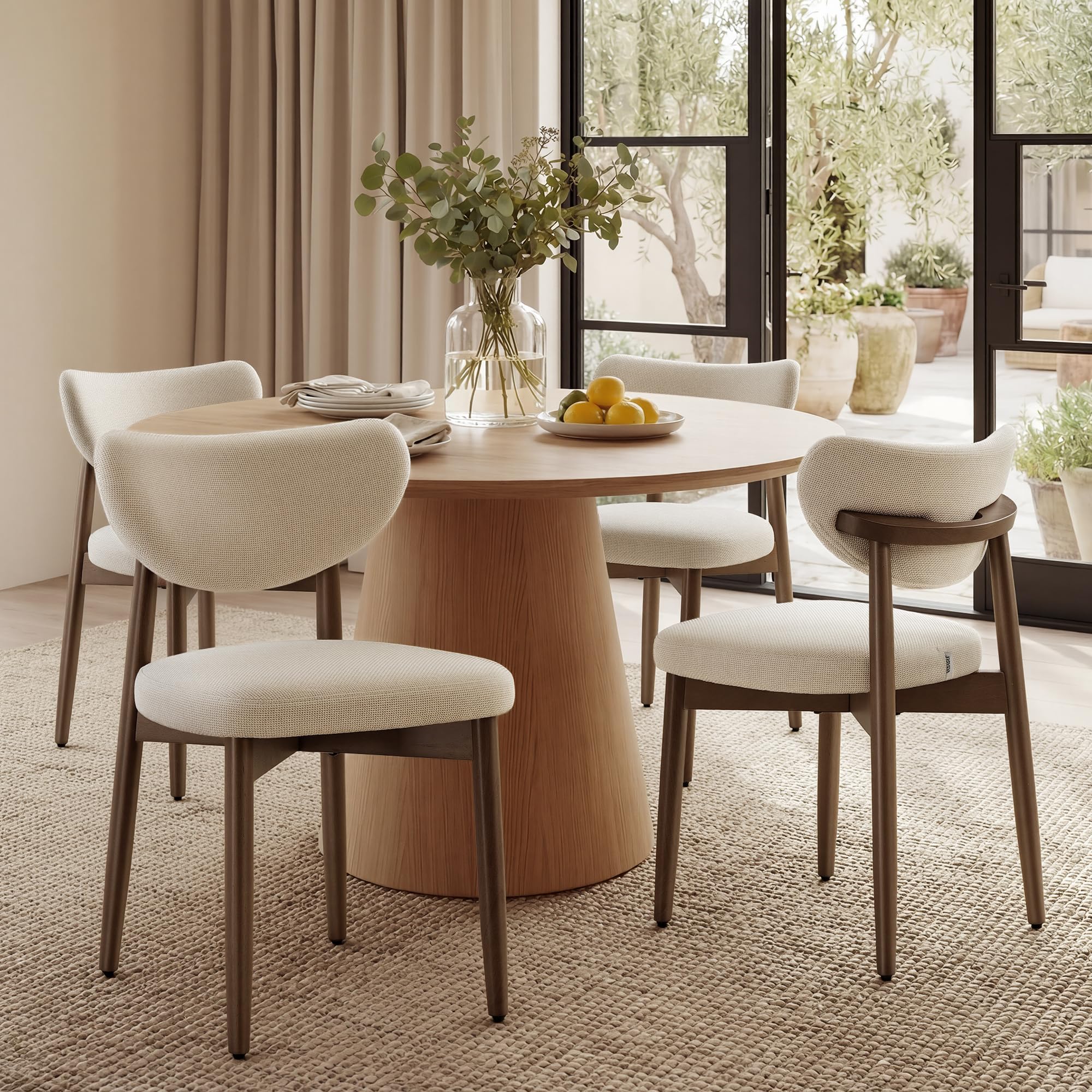 VASAGLE Wooden Dining Chairs Set of 4