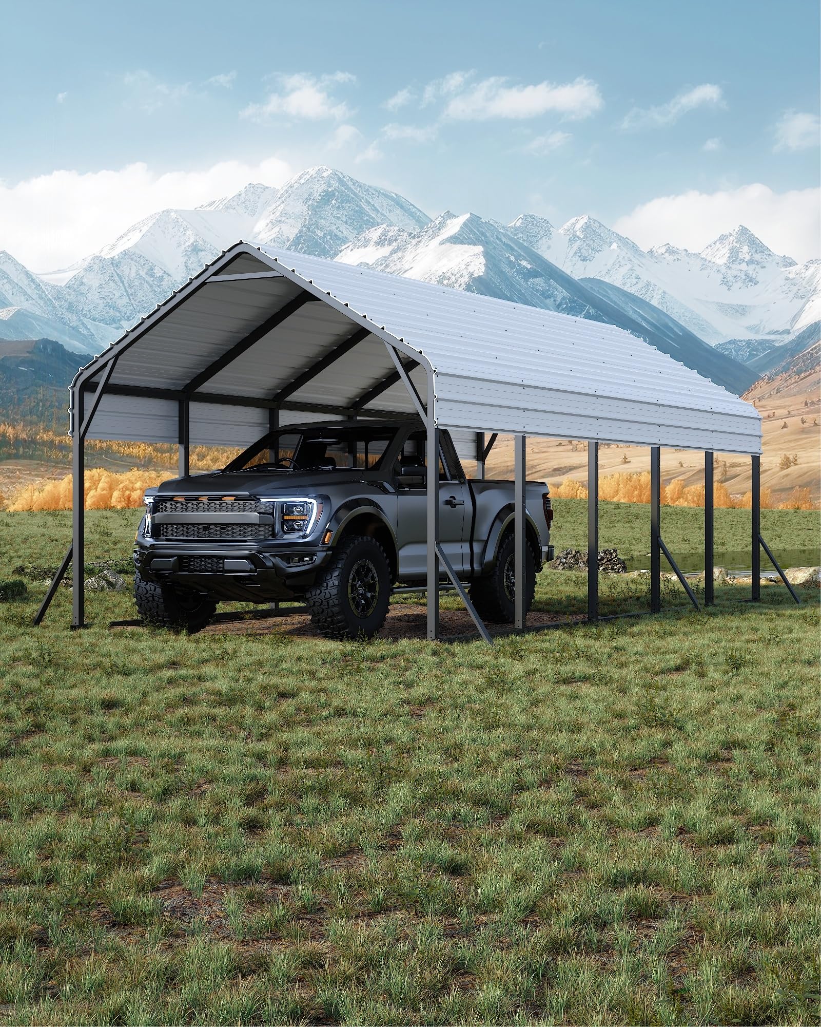 GarveeLife 13x26 Oversized Metal Carport