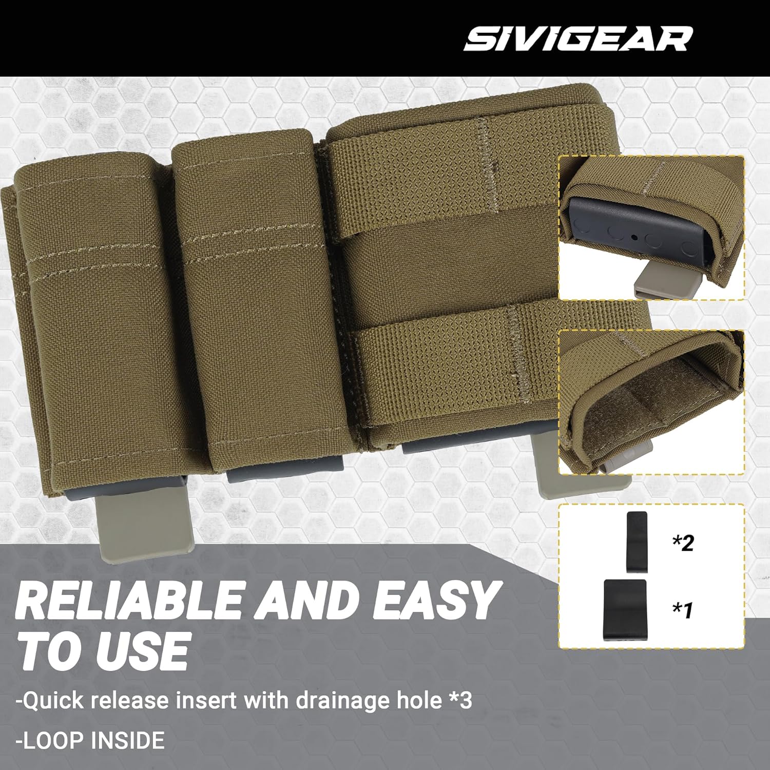 Mag Pouch 5.56 with Double Pistol Magazine Pouch,MOLLE Mag Pouches 5.56+9mm with Quick Release Insert for Tactical Vest Belt Accessories