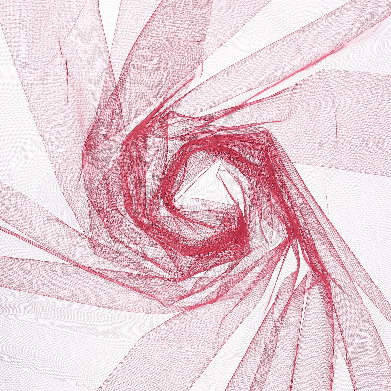 sourcing map Burgundy Sheer Organza Fabric, 6 Yards x 30 Inches Solid Soft Sheer Fabric by the Yard for Wedding Arch Draping Backdrop Decoration Ceiling Decor Bed Curtains DIY Sewing