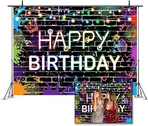 Miniatura 7 de Ufeela Touchdowns o tutus Gender Reveal telón de fondo 7 pulgadas de ancho x 5 pies de alto, tela de poliéster, rosa, azul, fútbol americano,